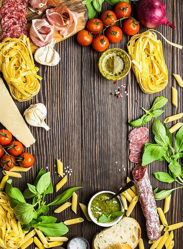 Ingrédients basique de la gastronomie italienne - Epicerie Traiteur Casa Italia Aix en Provence